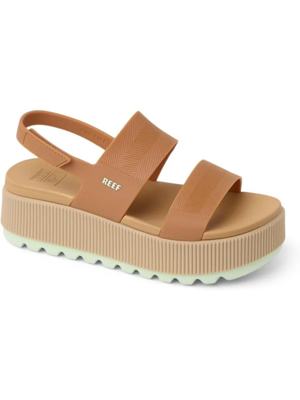 Women's Almond Ambrosia Water Vista Higher Open Toe Platform Wedge Sandal Shoes